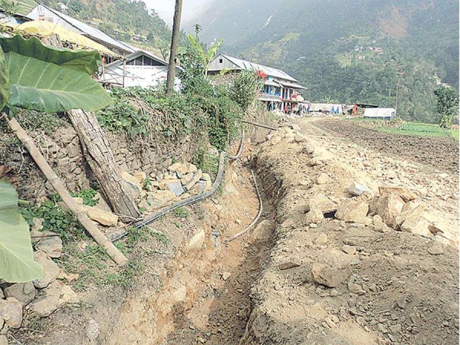 ‘Food for work’ project benefits quake survivors in Kavre villages