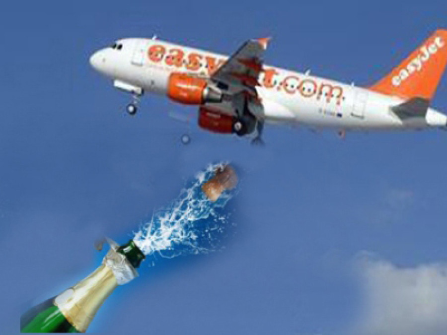 Champagne cork forces plane to make emergency landing!