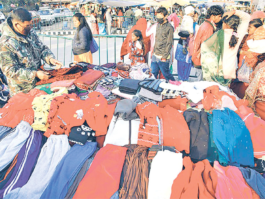 Imports of garments, raw materials down
