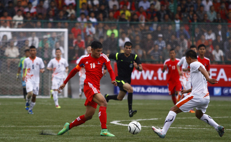 Gharti scores hat-trick as Nepal defeat Bhutan 3-1
