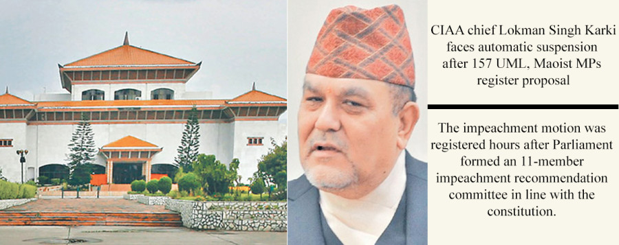 Impeachment axe falls on Lokman Singh Karki