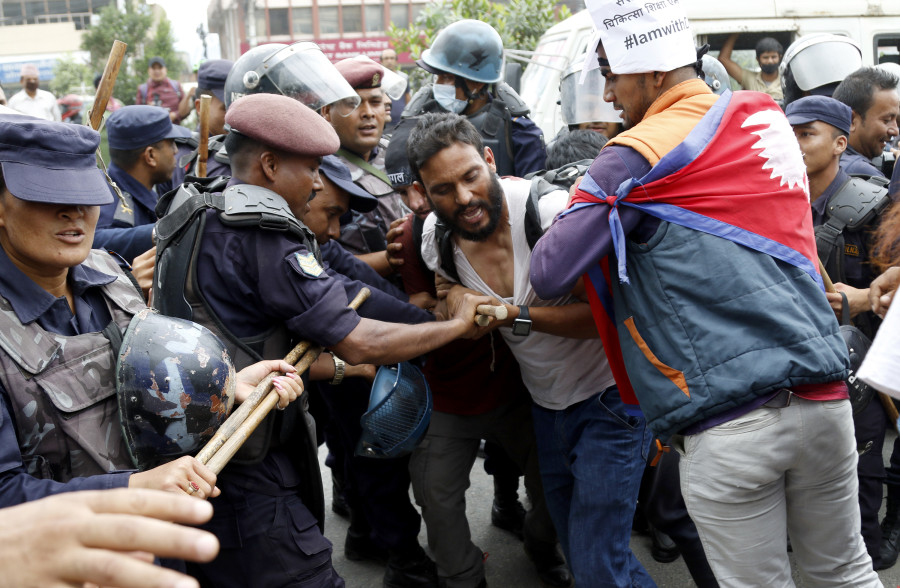 Dr KC’s supporters, police scuffle in Baneshwor
