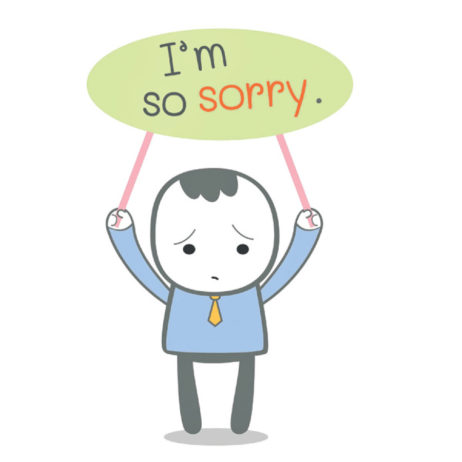 The right way to say 'I'm sorry'