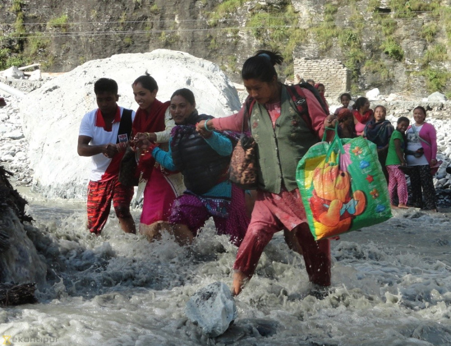 Road networks in Myagdi disrupted after landslides