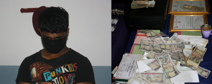 Man held with fake currency notes, printer