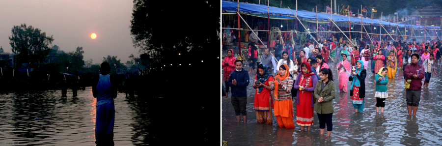 Chhath concludes by offering Argha to rising sun (With photos)