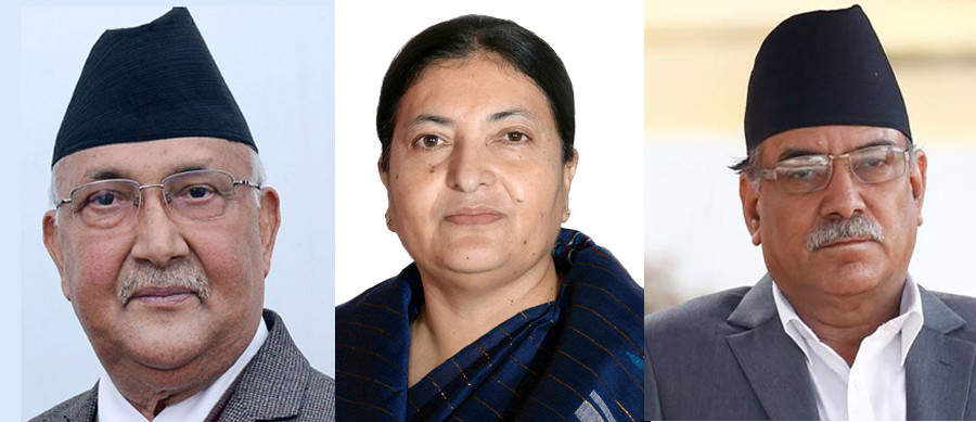 Resolve stand-off over ordinance through talks, Prez tells Oli, Dahal