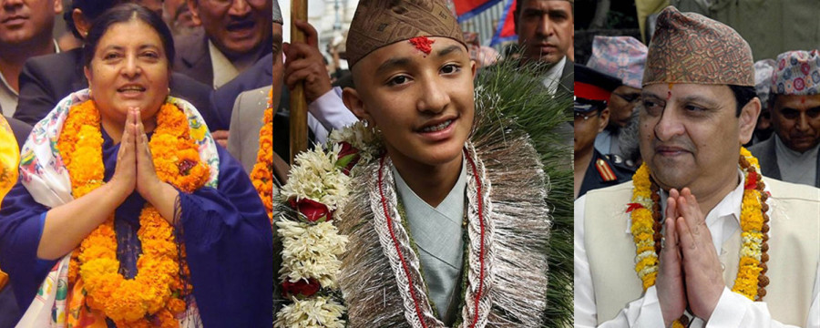 Prez Bhandari attends ex-King Shah's reception