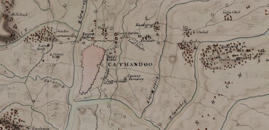 Nepal Map In 1800 The First Map Of Nepal