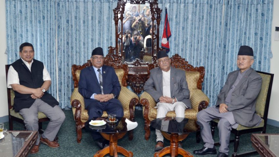 PM Dahal, UML Chair Oli discuss contemporary issues 