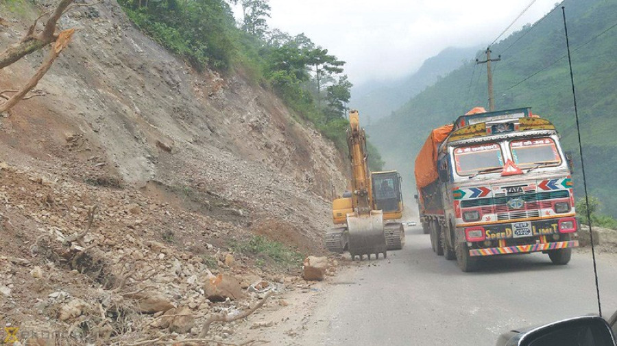 Obstructed Narayangadh-Muglin road section resumes