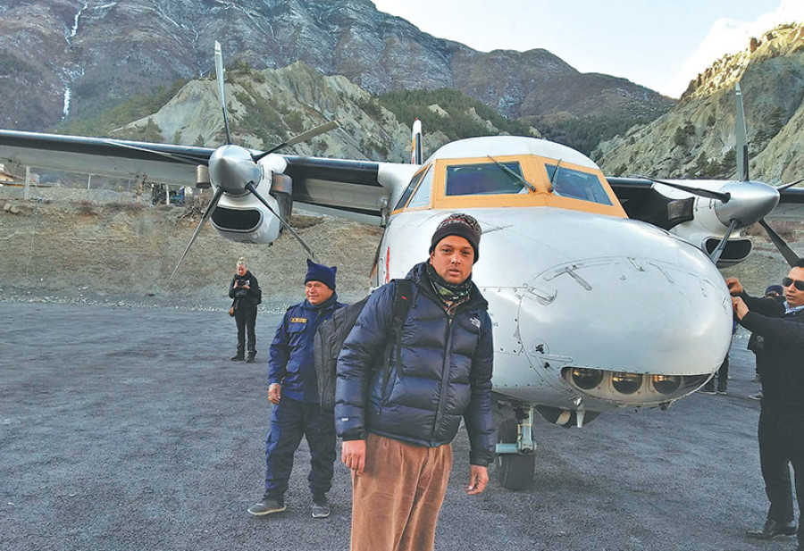 Summit Air’s plane lands in Manang