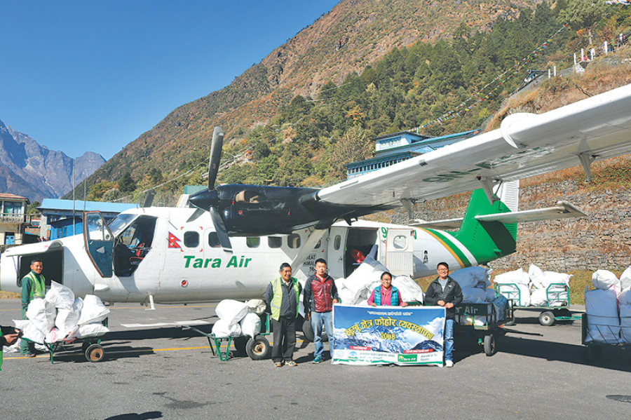 Tara Air airlifts waste from Everest region