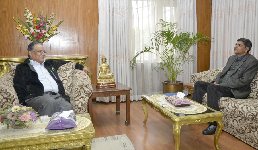 EC chief takes his poll concerns to PM Dahal