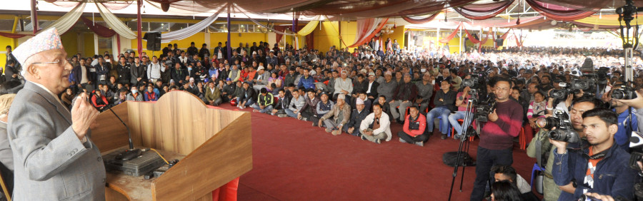 Saptari incident intended to foil election-environment, says Oli