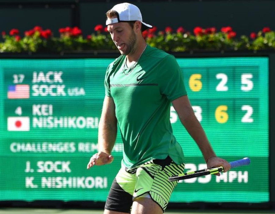 Sock knocks out Nishikori to meet Federer in semis