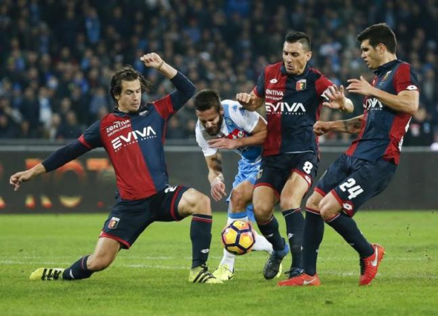 Napoli seal 2-0 win over Genoa to climb to second