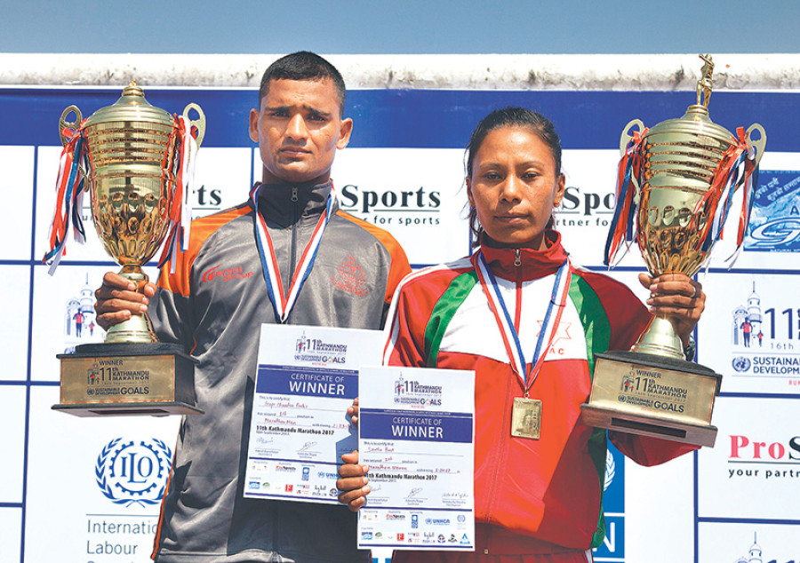 Kathmandu Marathon: Parki prevails over Shrestha as Basi wins women’s title