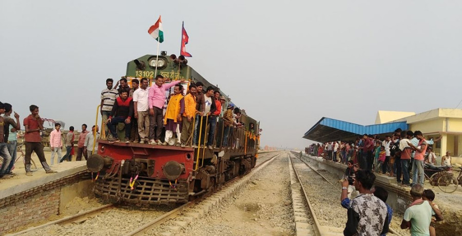 Indian locomotive arrives in Biratnagar for test run
