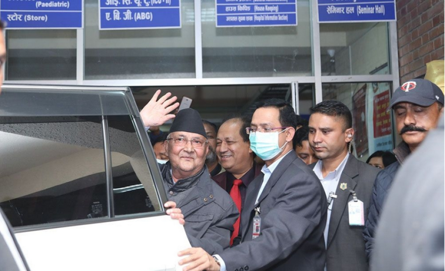 PM Oli discharged from hospital 