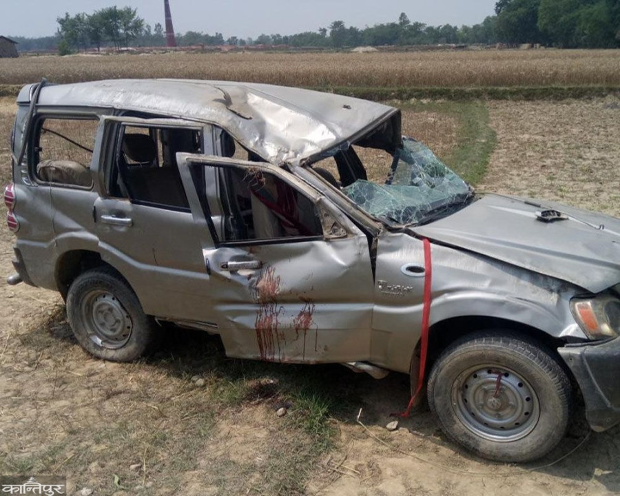 1 killed, 2 injured in Rautahat jeep accident 