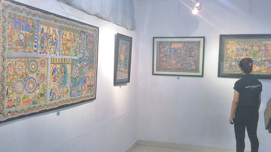 Mithila art exhibit at Sarwanam