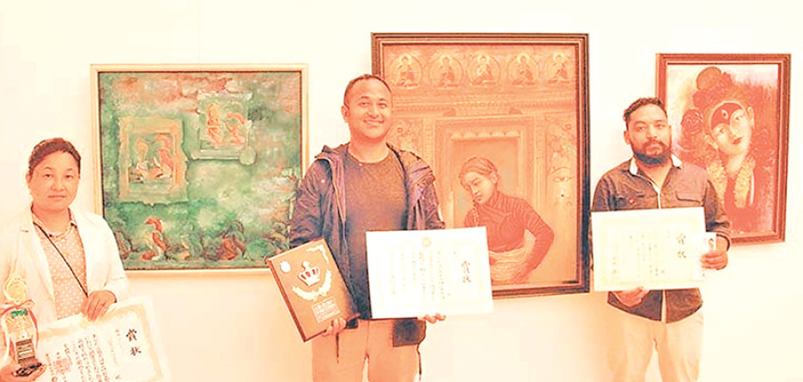 Three Nepali artists felicitated in Japan