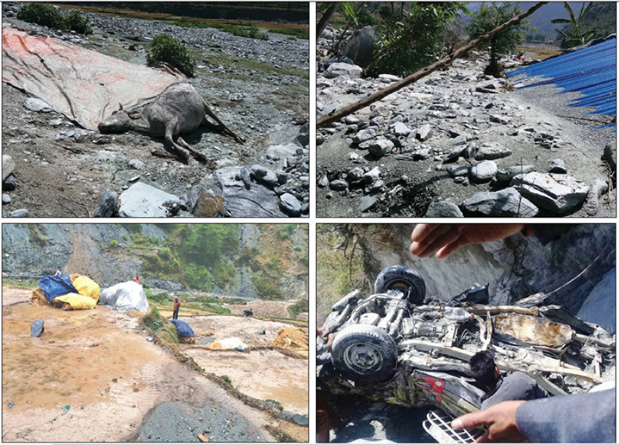 Flash floods, landsldies wreak havoc in Bajhang