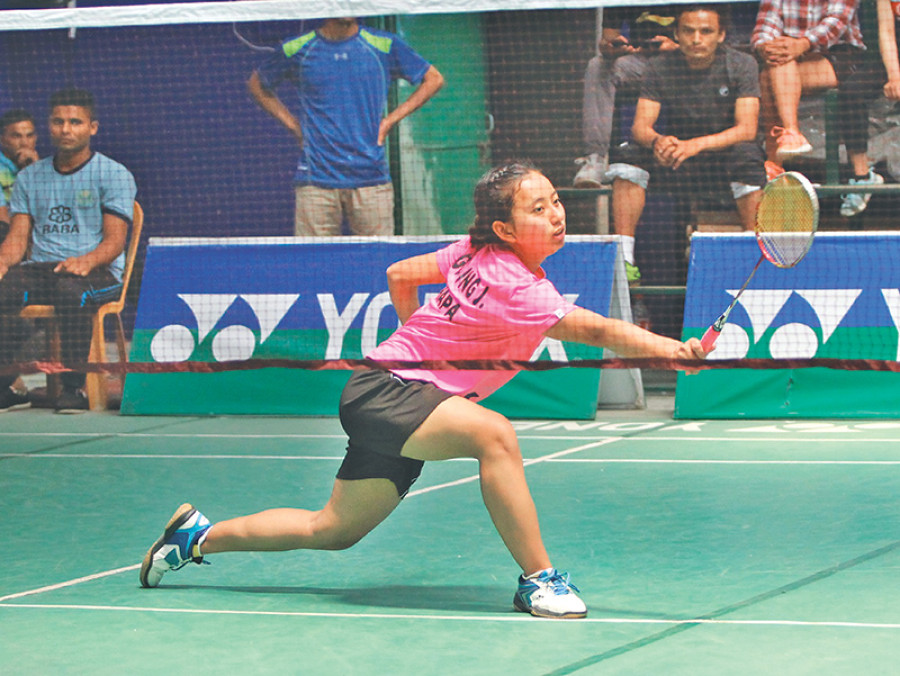 Jhapa shuttler Gurung stuns national champion Tamang