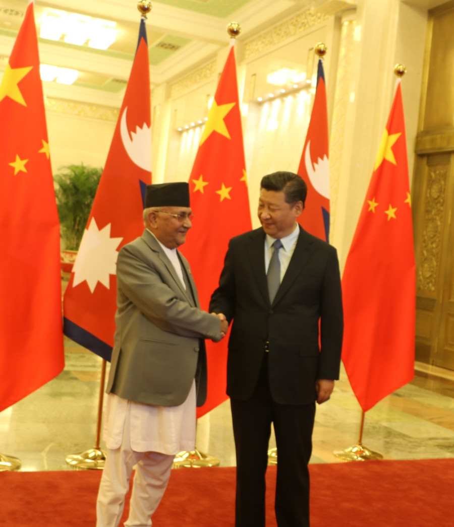 PM Oli meets Chinese President Xi Jinping