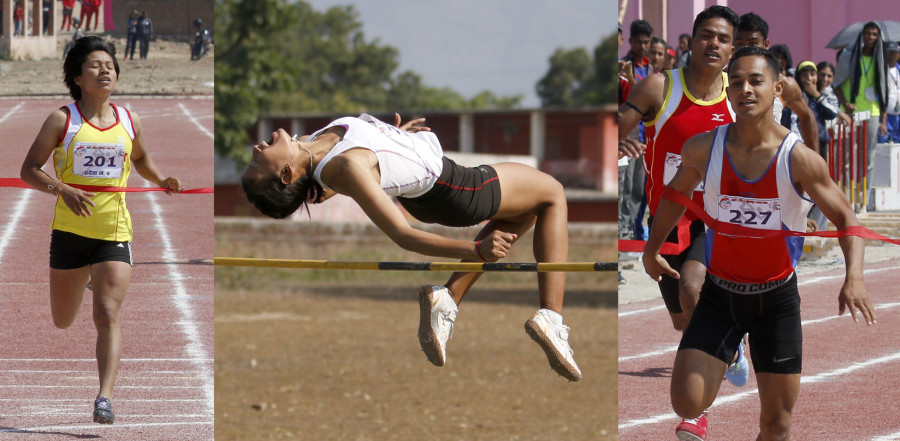 Ashish, Saraswoti complete sprint double
