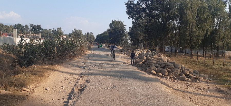 All roads in Birendranagar, the capital of Karnali province, in poor condition 