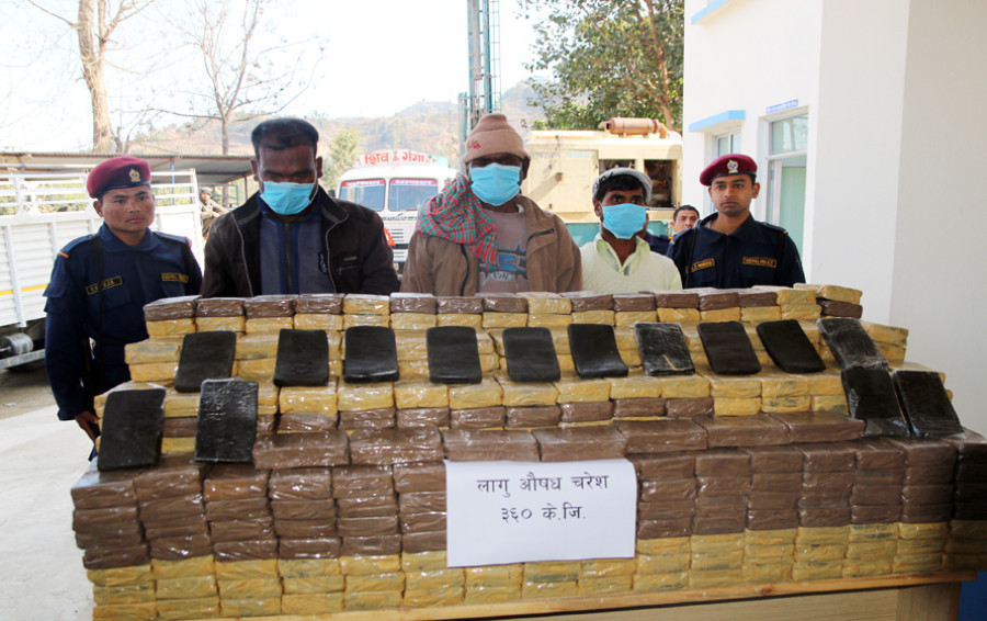 Three Indian nationals held with 360 kg hashish 