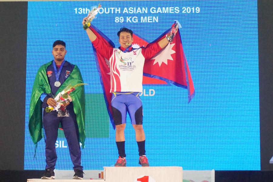 Bikash Thapa wins weightlifting gold for Nepal
