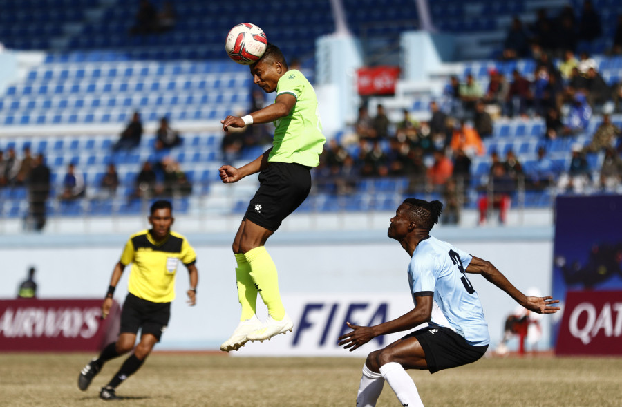 Stoppage time goal against Army puts defending champions Manang on top