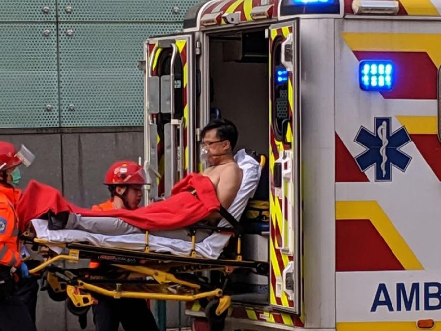 Hong Kong lawmaker stabbed while campaigning 