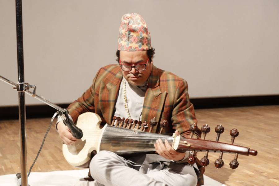 A Nepali sarod maestro who needs to perform in India to make a living