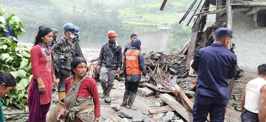 Flooded Budhi Ganga river enters settlements in Bajura