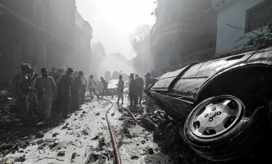 Pakistani airliner carrying 99 crashes in Karachi, many feared dead