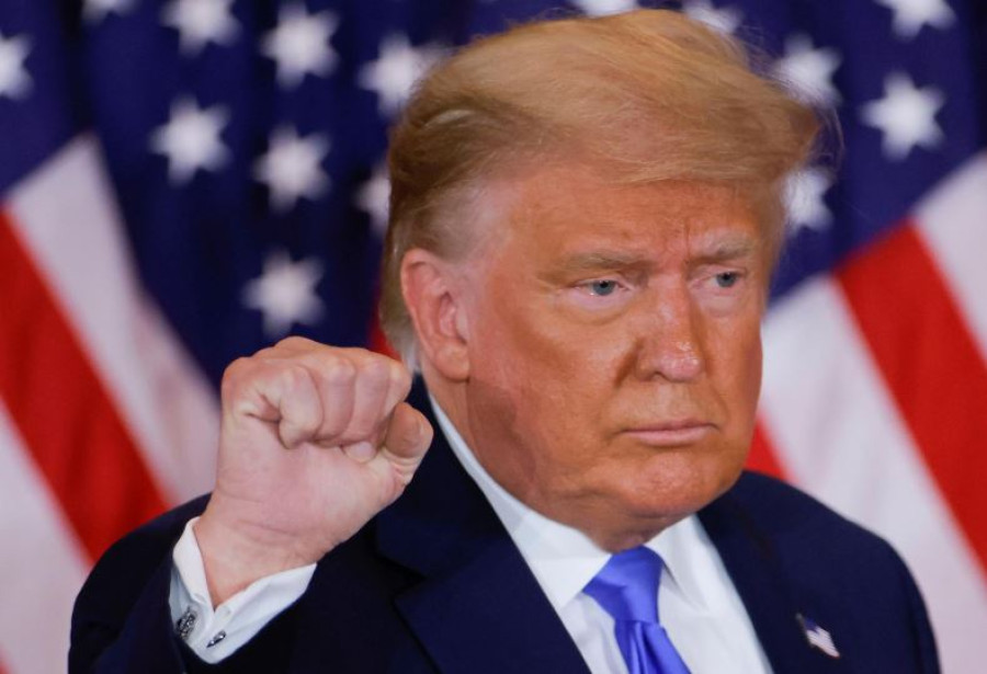 Trump falsely claims victory with votes uncounted, rival Biden confident
