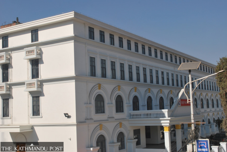 Durbar High School premises used as paid parking space for Tihar festival shoppers