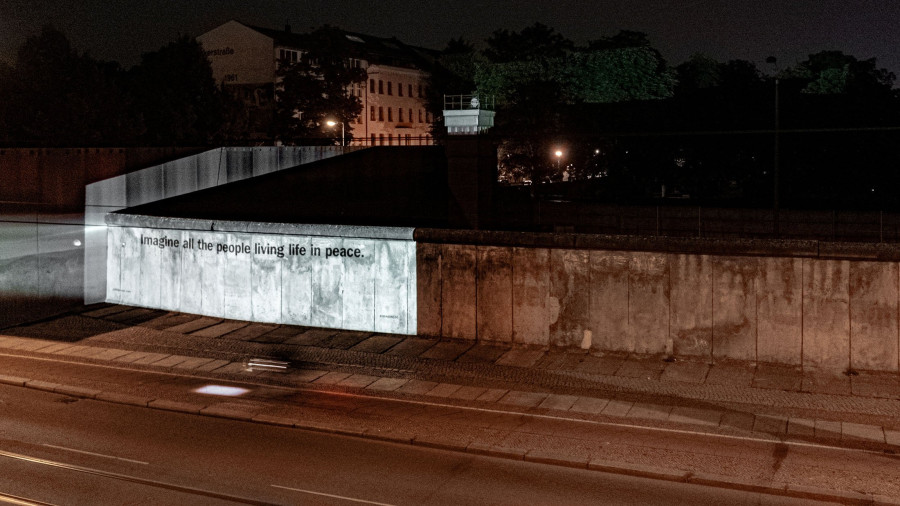 ‘Imagine’ marks 50 years with lyric projected on landmarks