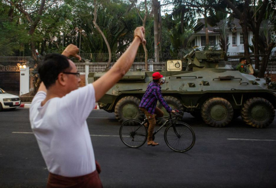Armoured vehicles deployed to major Myanmar cities after mass protests