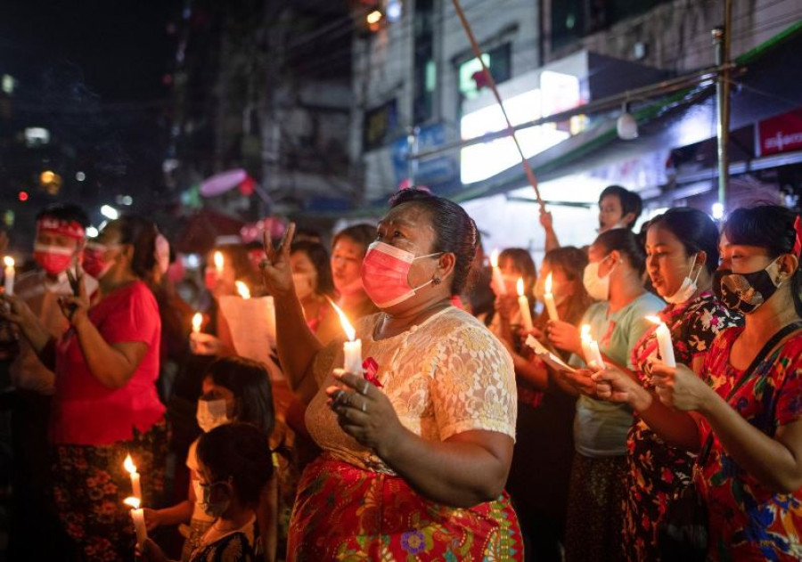 Thousands protest against coup in Myanmar’s biggest city