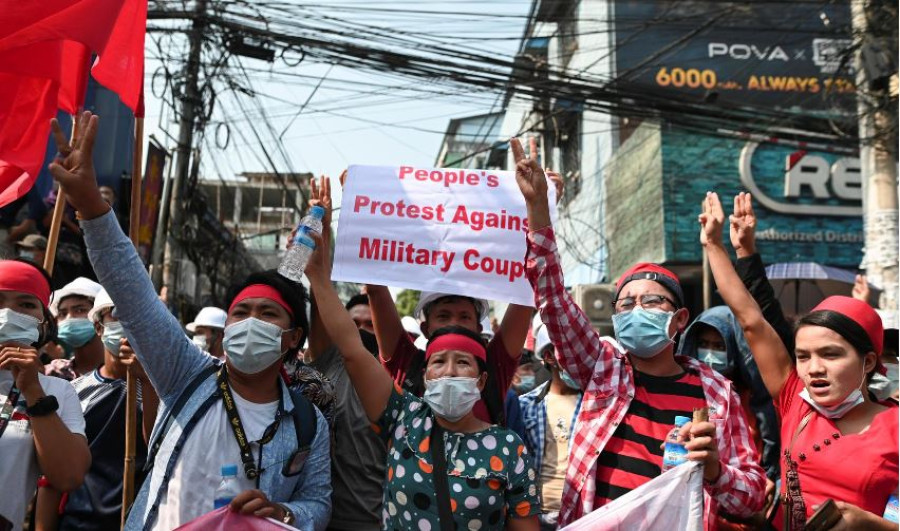 Thousands gather for second day of street protests in Myanmar: Witnesses