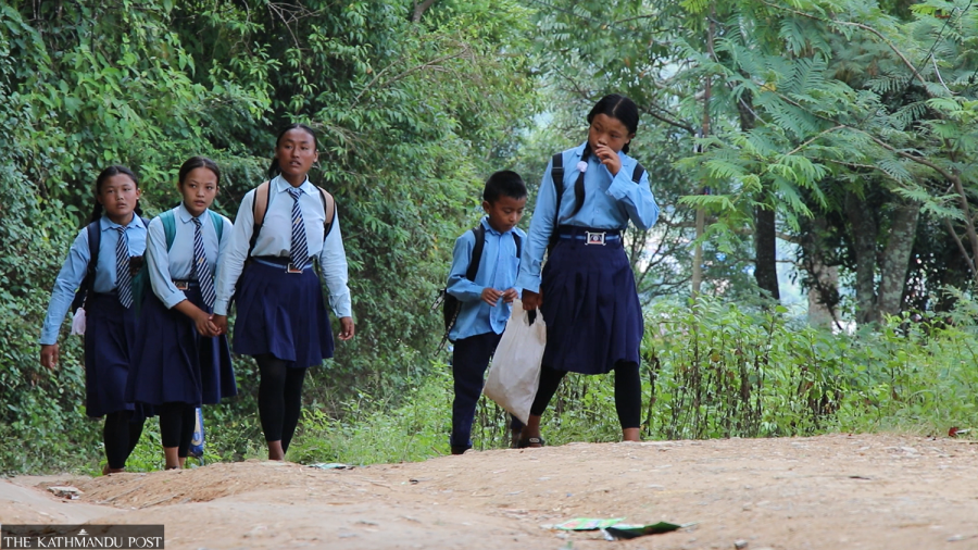 In rural Pyuthan, an uphill struggle to reach school