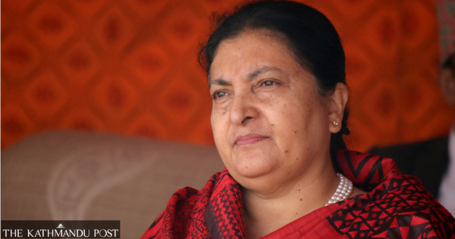 President Bhandari visits hospital to enquire about Pradip Giri’s health