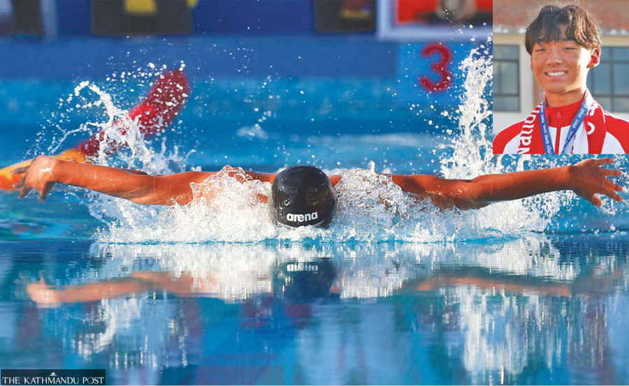 Records galore in swimming as Hussain sets three new timings