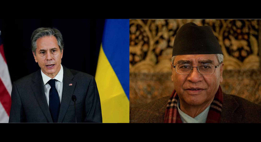 Blinken discusses Ukraine crisis with Deuba ahead of UN vote