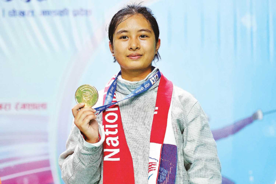 Napit claims gold medal in fencing